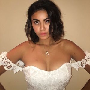 White off the shoulder lace top